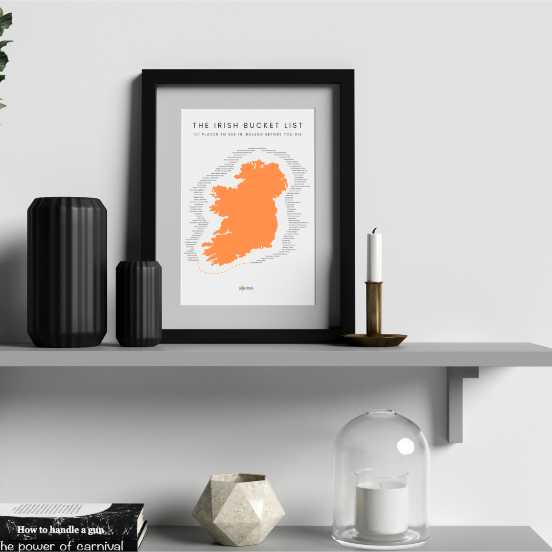 Irish Bucket List Map Print – 101 Places to See Before You Die