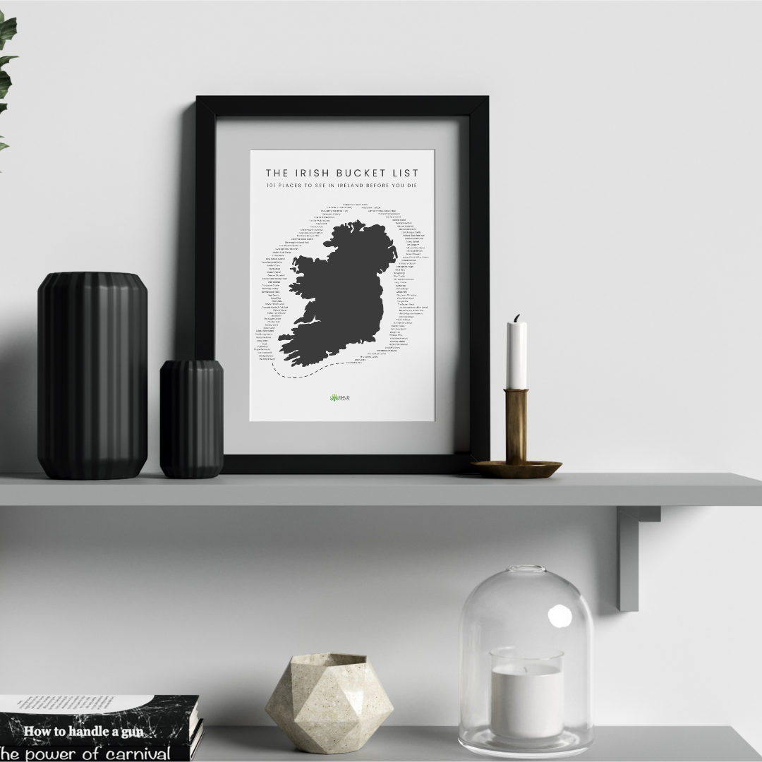 Irish Bucket List Map Print – 101 Places to See Before You Die
