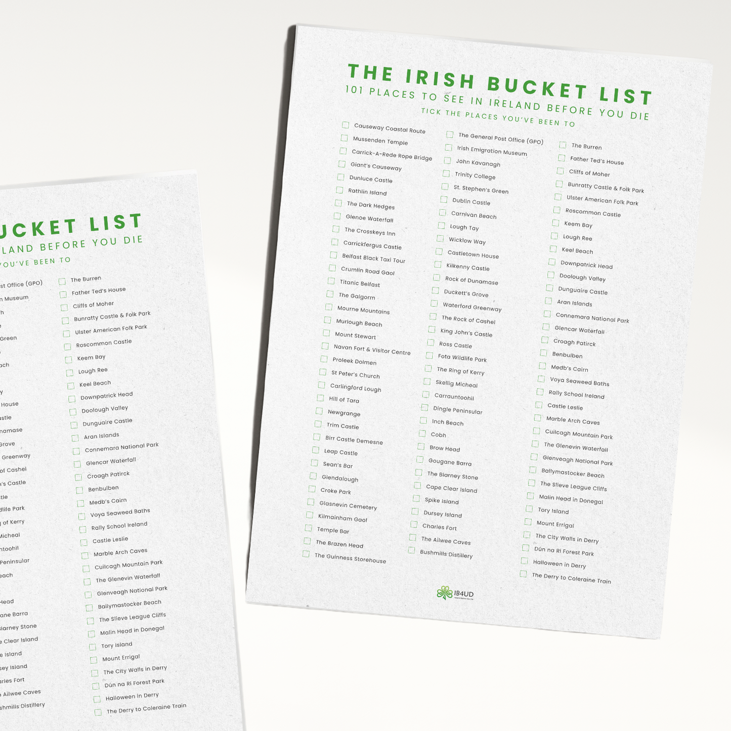 Interactive Irish Bucket List Print – Tick Off 101 Must-See Places