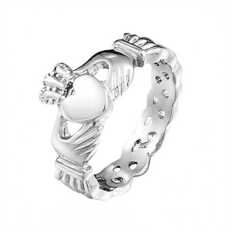 Silver Irish Claddagh Ring