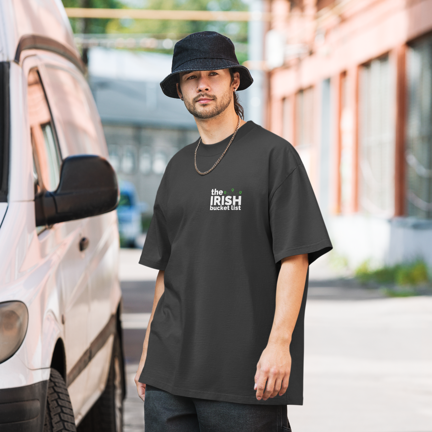 Irish Bucket List Checklist – Oversized Faded Unisex T-Shirt