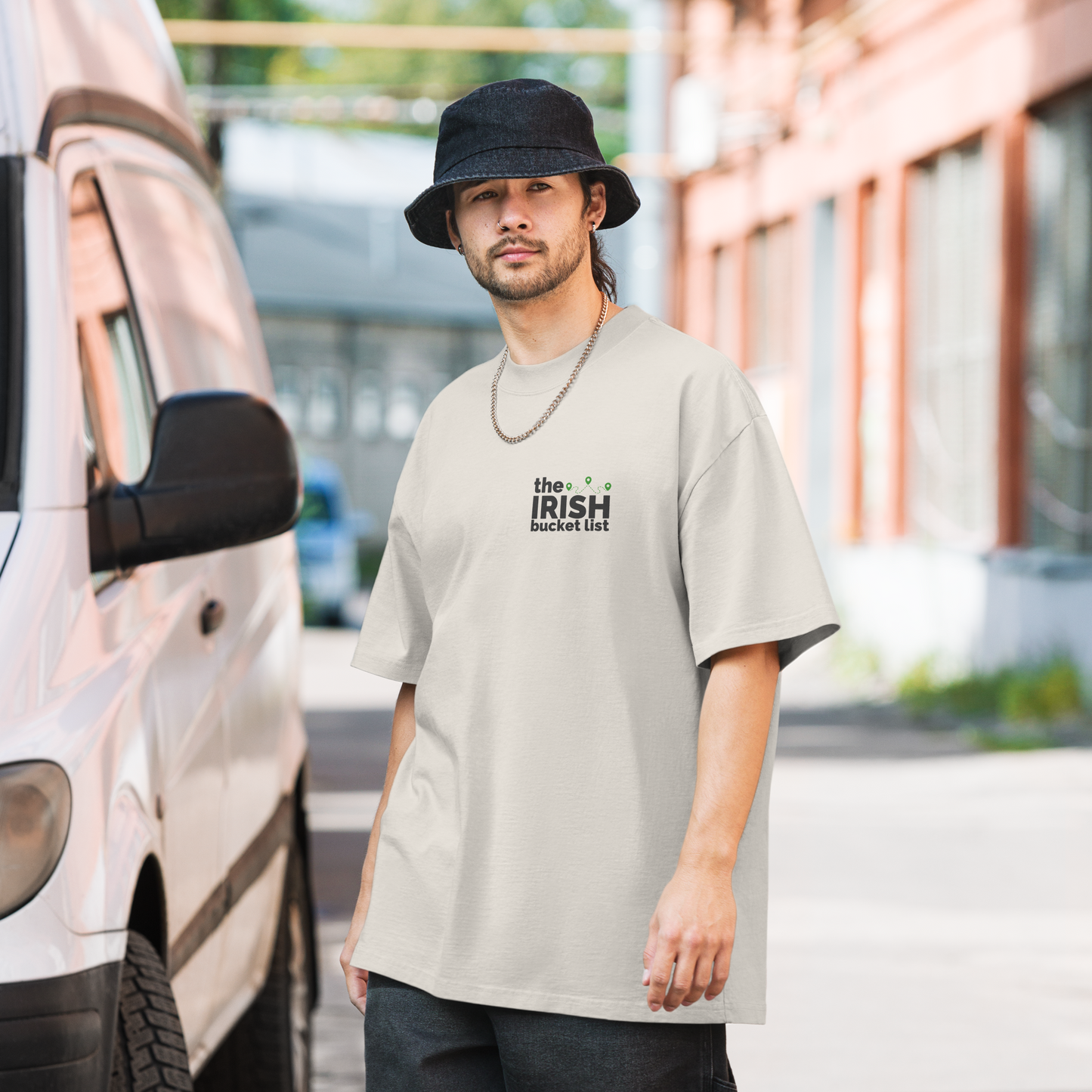 Irish Bucket List Checklist – Oversized Faded Unisex T-Shirt