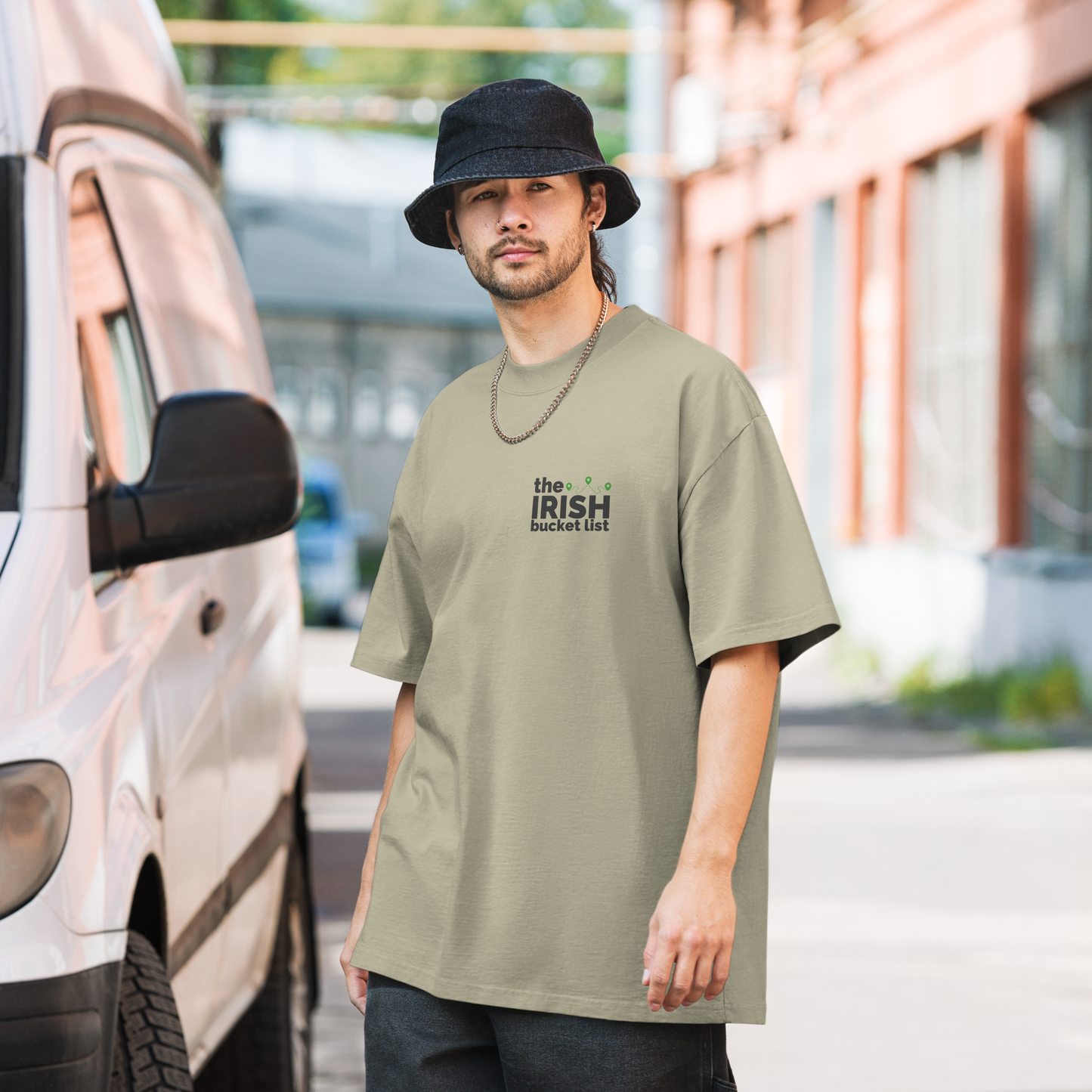 Irish Bucket List Checklist – Oversized Faded Unisex T-Shirt