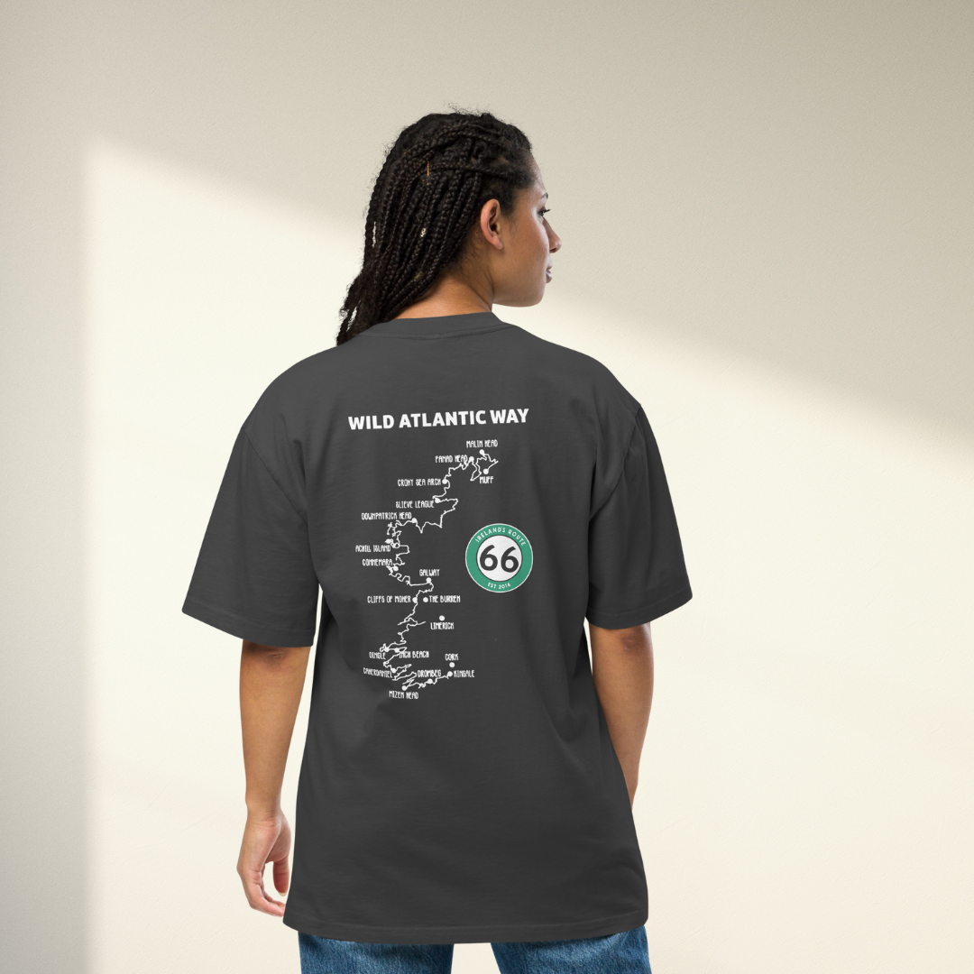 Ireland's Route 66 Unisex Oversized T-Shirt (Black)