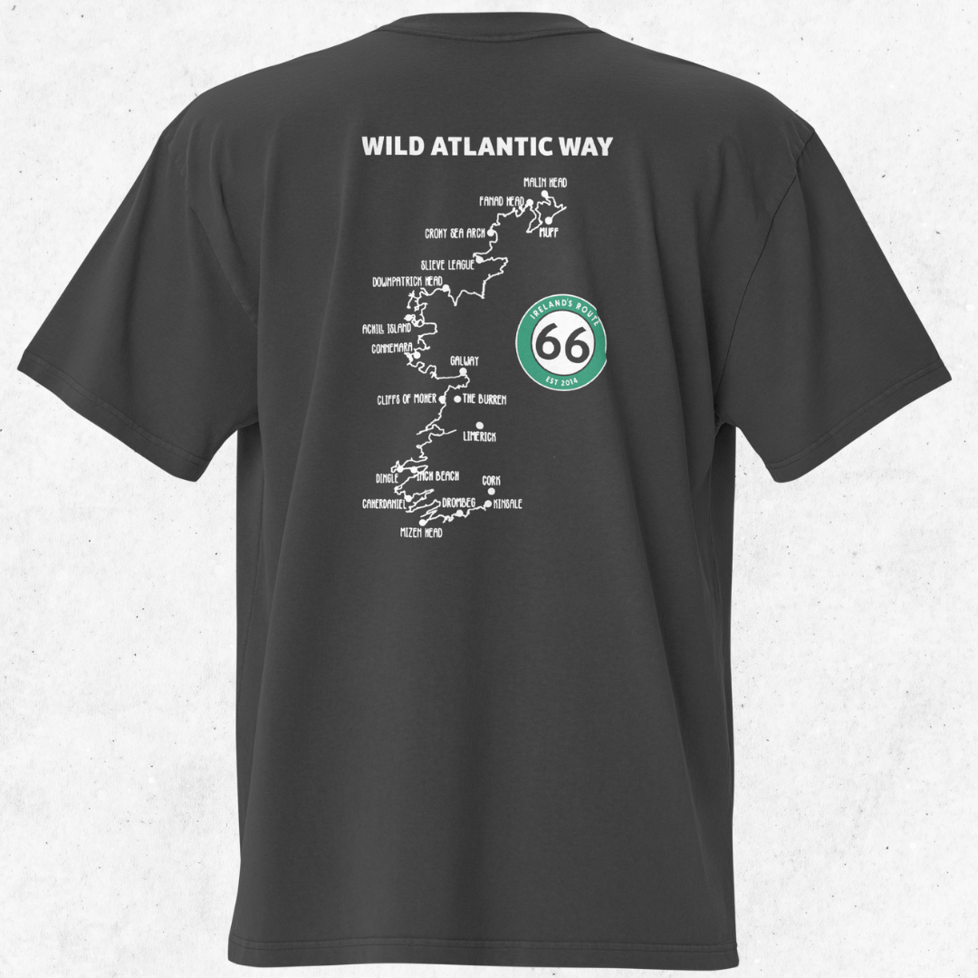 Ireland's Route 66 Unisex Oversized T-Shirt (Black)