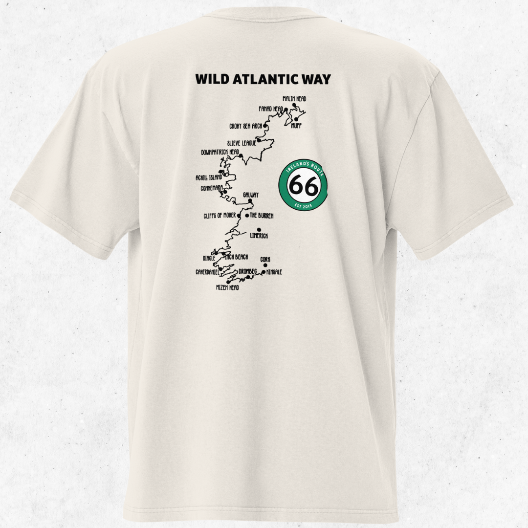 Ireland's Route 66 Unisex Oversized T-Shirt (White)