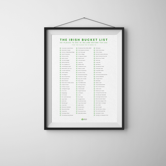 Interactive Irish Bucket List Print – Tick Off 101 Must-See Places