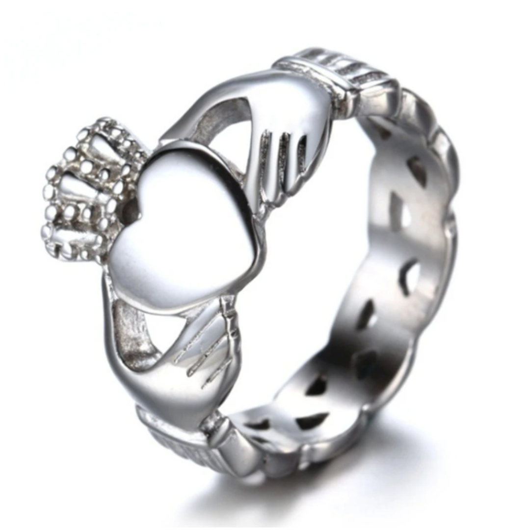 Silver Irish Claddagh Ring