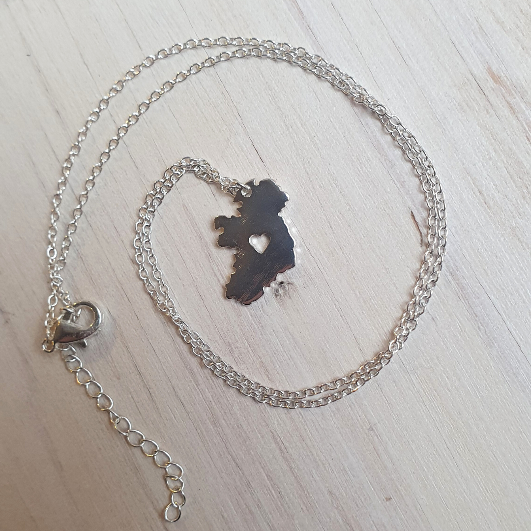 Heart of Ireland Map Necklace