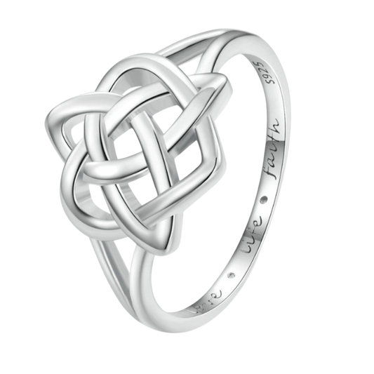 925 Sterling Silver Celtic Trinity Knot Ring