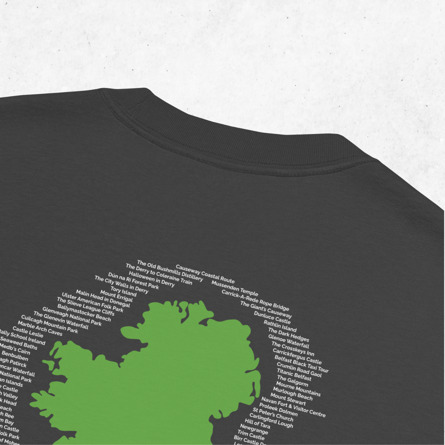 Irish Bucket List Map – Oversized Faded Unisex T-Shirt