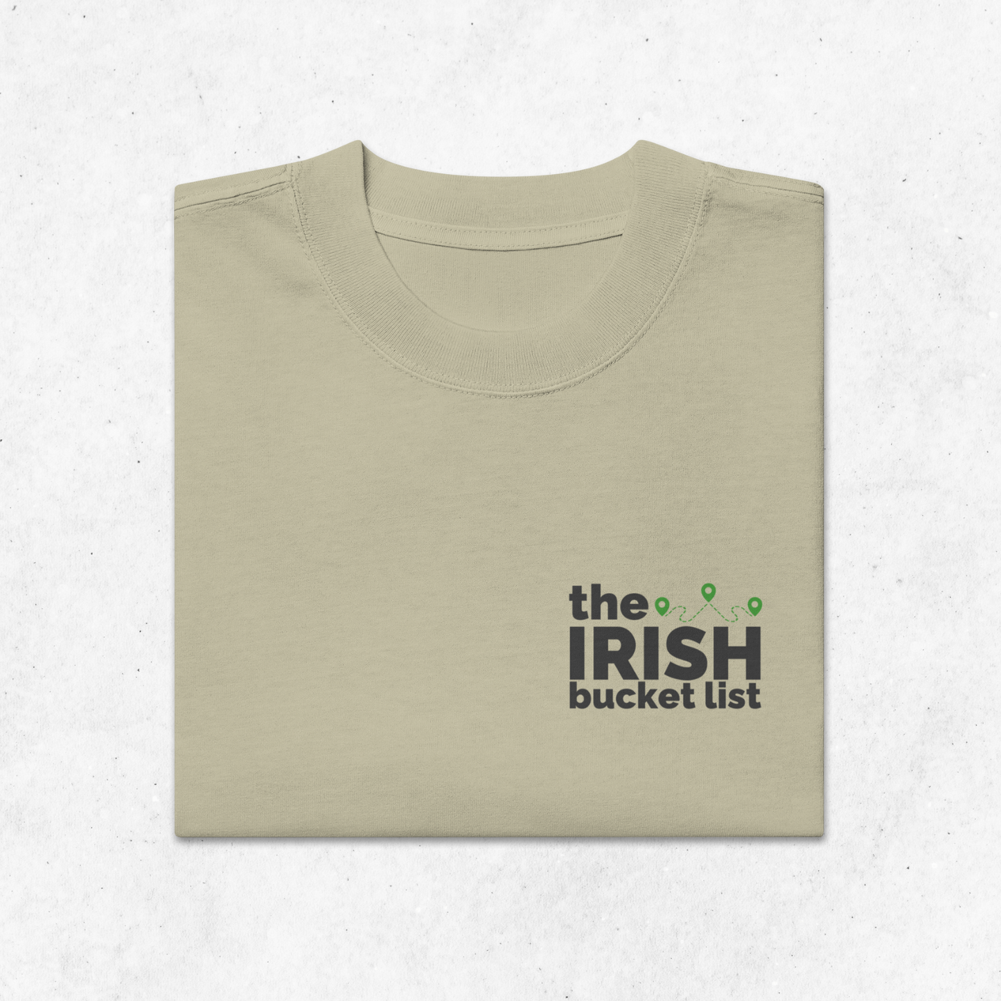 Irish Bucket List Map – Oversized Faded Unisex T-Shirt