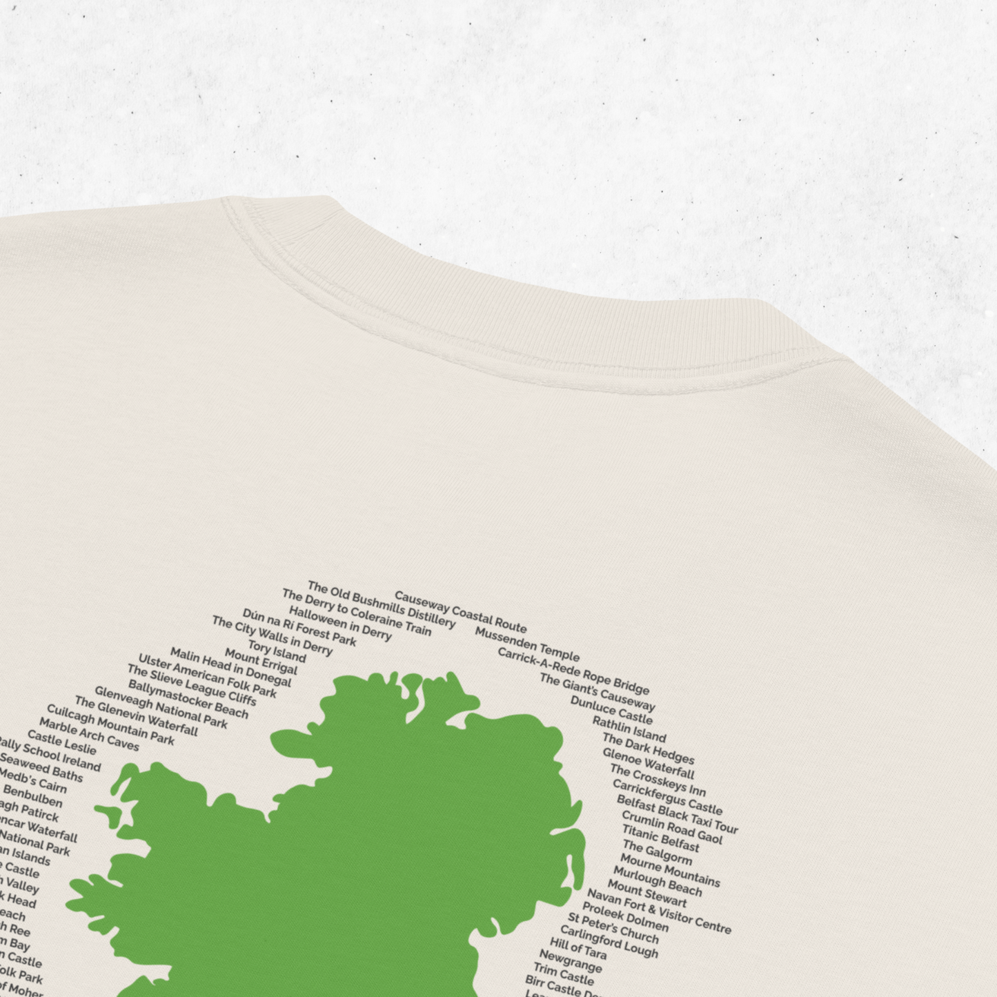 Irish Bucket List Map – Oversized Faded Unisex T-Shirt