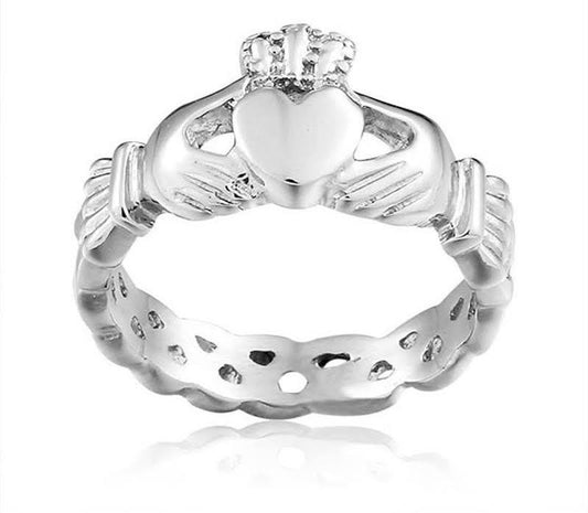 Silver Irish Claddagh Ring