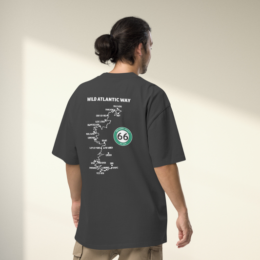 Ireland's Route 66 Unisex Oversized T-Shirt (Black)