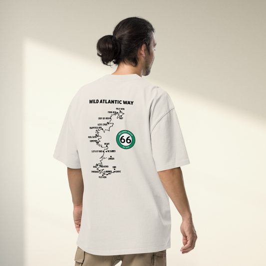 Ireland's Route 66 Unisex Oversized T-Shirt (White)