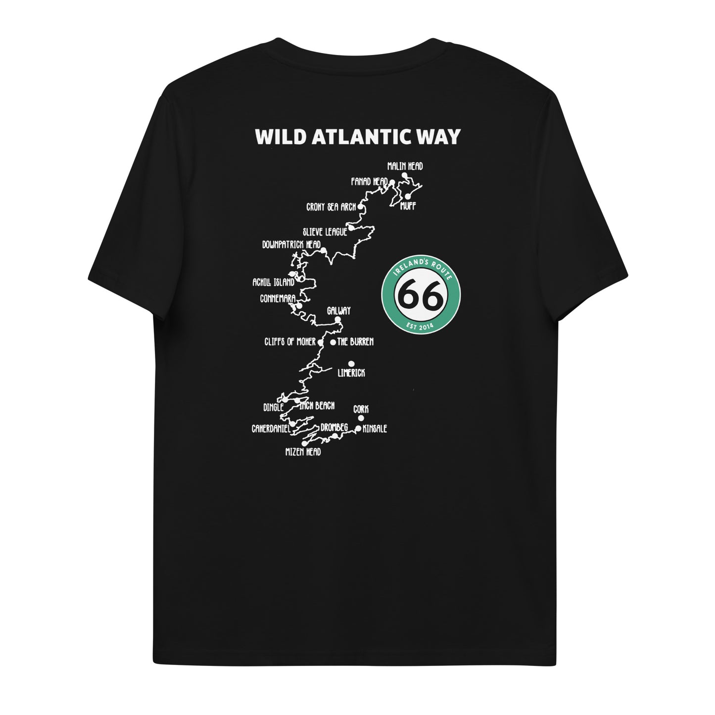 Ireland's Route 66 Unisex T-Shirt (Black)